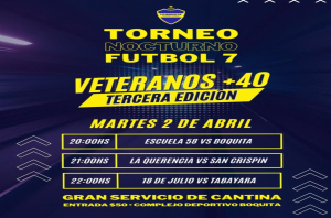 Tres partidos habr&aacute; hoy en Campeonato +40 en Sarand&iacute; Grande