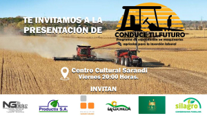 Presentar&aacute;n hoy programa de capacitaci&oacute;n en maquinarias agr&iacute;colas para la inserci&oacute;n laboral en Sarand&iacute; Grande