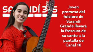 Luc&iacute;a Vi&ntilde;a, joven artista de Sarand&iacute; Grande, llevar&aacute; la frescura de su canto a la TV