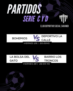 Dos nuevos partidos habr&aacute; hoy en Campeonato Barrial de Sarand&iacute; Grande